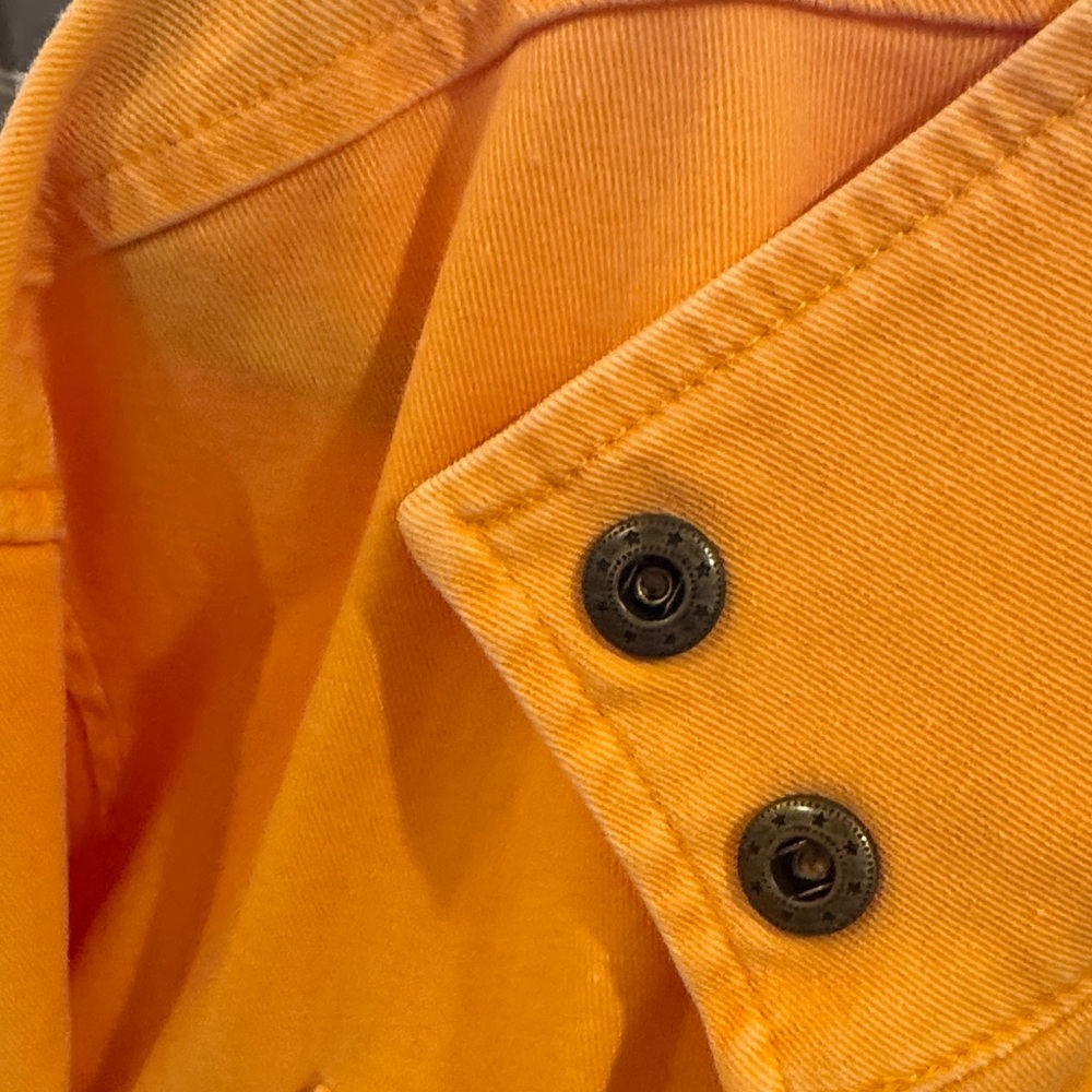 Stylish Light Pumpkin Orange Jean Jacket GREAT CONDITION!! - Picture 8 of 8